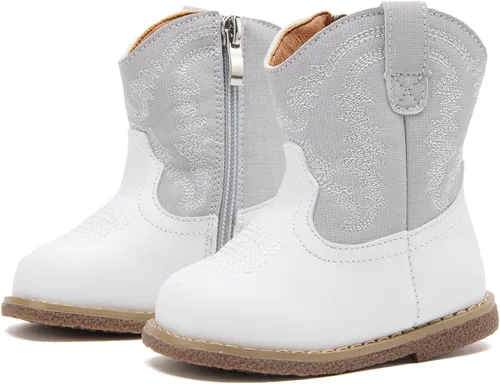 Miniatura 20 de BMCiTYBM Botas de bebé vaqueras para niño y niña, botas vaqueras occidentales para bebé, botas de vaquero para bebé con punta redonda, botas