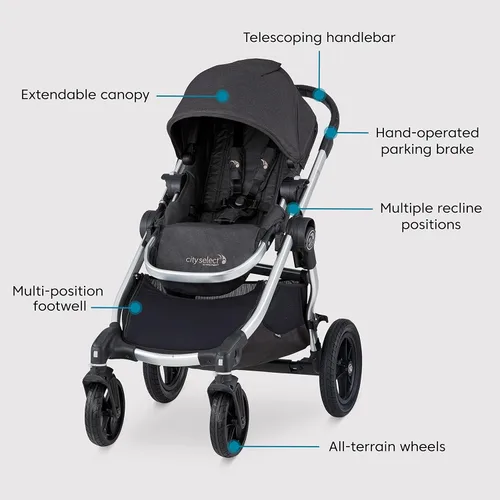 Miniatura 6 de Baby Jogger City Select Sistema de Viaje Cochecito de bebé con asiento para automóvil City Go 2 Combo de cochecito y asiento para automóvil