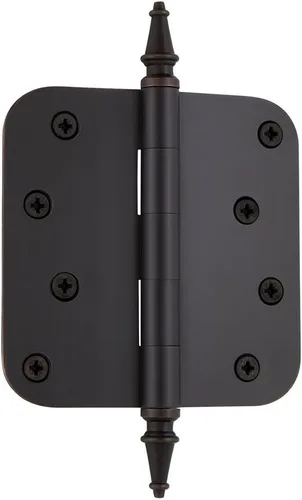 Miniatura 122 de Grandeur Hardware 824304 Bisagra residencial con punta de bellota de 3.5 pulgadas con esquinas de radio de 5/8 pulgadas en peltre antiguo