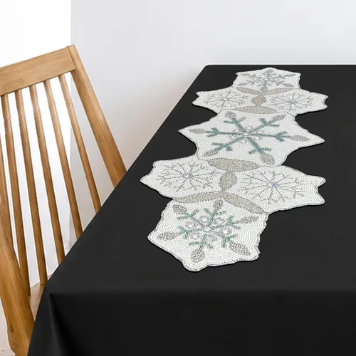 Miniatura 3 de Camino de mesa con cuentas de 36 pulgadas de diseño elegante infinito - Decoración de mesa para bodas, fiestas, días festivos, regalos y uso diario