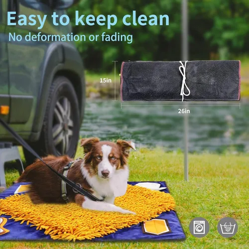 Miniatura 8 de Tapete de olfateo para perros, tapete interactivo para alimentación para el aburrimiento, fomenta las habilidades naturales de búsqueda de alimento