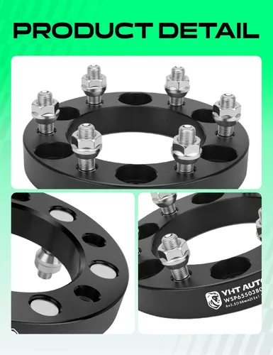 Miniatura 8 de YHTAUTO Espaciadores de rueda de 6x5.5 pulgadas de 1 pulgada compatibles con modelos INFINITI, Nissan, QX4, QX56, Frontier, Armada, Pathfinder