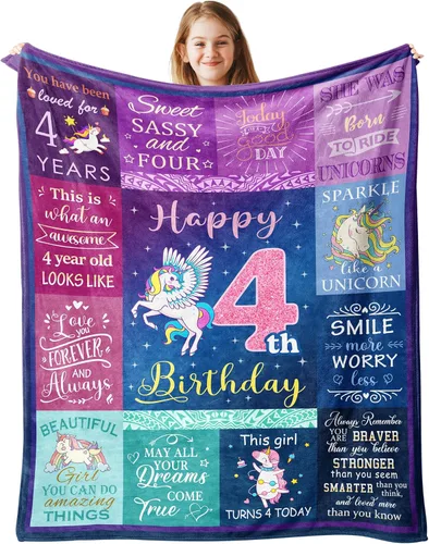 Miniatura 8 de Solzien Manta de regalo de cumpleaños para niño de 1 año, 50 x 40 pulgadas, regalos para hijo de un año, sobrino/nieto, decoraciones de primer