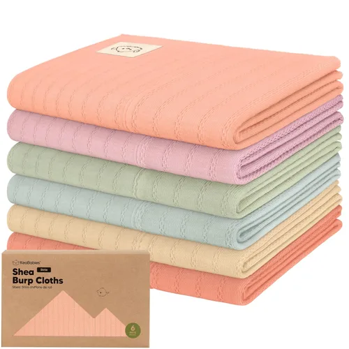 Miniatura 29 de Paños orgánicos para bebés niño y niña - Juego de 6 toallas grandes de algodón para eructar, paños para baba, súper absorbentes, ultra suaves