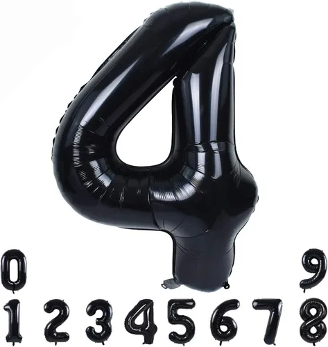 Miniatura 22 de TONIFUL Globos grandes de helio de letras B negras grandes de 40 pulgadas, globos de aluminio Mylar para decoración de suministros de fiesta