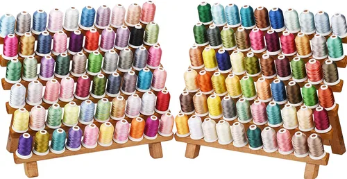 Kit de hilo de poliéster para máquina de bordado Simthread 120 colores Madeira 550Y(500M) Similar a los colores Madeira y Robinson-Anton, peso 40