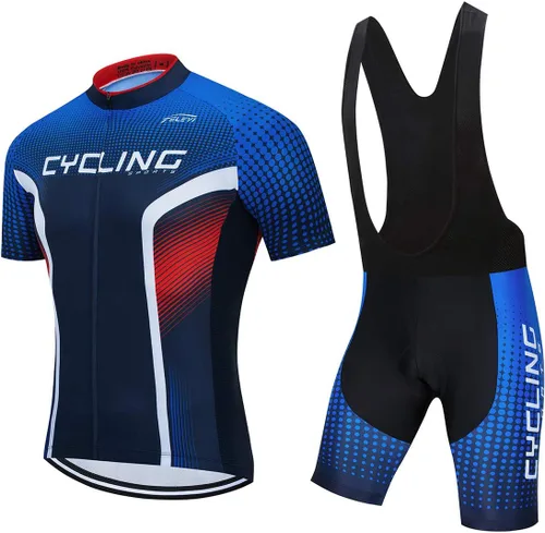 PSPORT Hombres Ciclismo Jersey Pantalones Cortos Conjuntos de Ropa de Bicicleta Traje de Manga Corta Bicicleta de Carretera Ropa de Ciclismo Negro