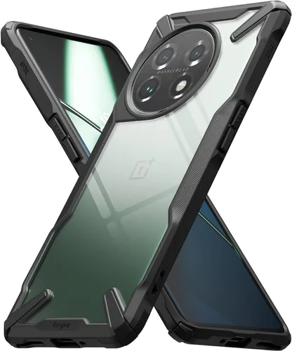 Ringke Fusion-X [revestimiento dual antiarañazos] compatible con OnePlus 11 5G, parachoques aumentado transparente, parte trasera dura, a prueba de