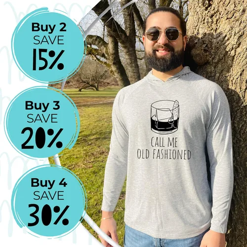 Miniatura 4 de Long Sleeve Unisex/Men's T-Shirt Hoodie, Unisex Graphic T-Shirt Hoodie, Shirts with Sayings