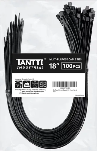 Miniatura 8 de Bridas de 4 pulgadas (paquete de 200), bridas pequeñas con resistencia a la tracción de 18 libras, color negro, por TANTTI Supply Resistencia a