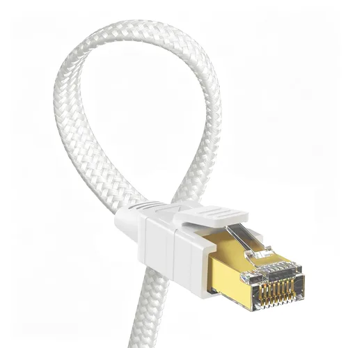 Miniatura 10 de Cable Ethernet Cat 8 de 10 pies, Cable de Red LAN Cat8 de Alta Velocidad Trenzado de Nylon para Trabajo Pesado, 40Gbps 2000Mhz SFTP RJ45 Cable