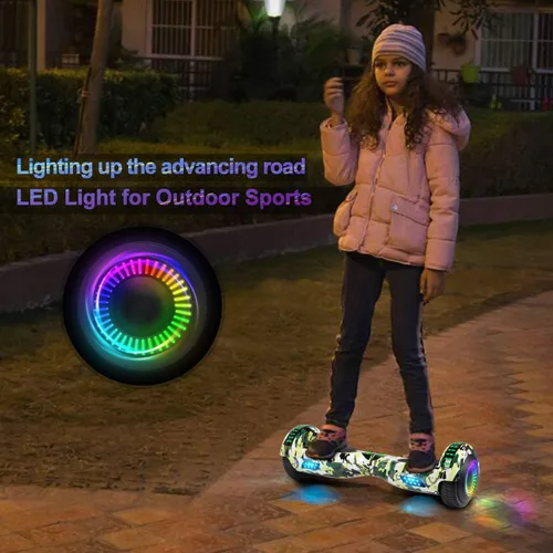 Miniatura 4 de FLYING-ANT Hoverboard - Hoverboard de 6.5 pulgadas con Bluetooth y luces LED intermitentes, Hover Board para niños y adolescentes
