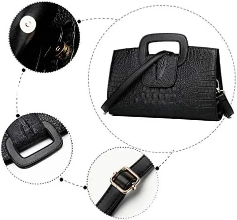 Miniatura 7 de Goclothod Bolso de mano con asa superior para mujer estilo vintage con solapa bandolera