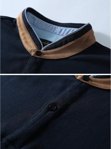 Miniatura 7 de GAVIN BLEU Polo de manga corta con cuello en V para hombre