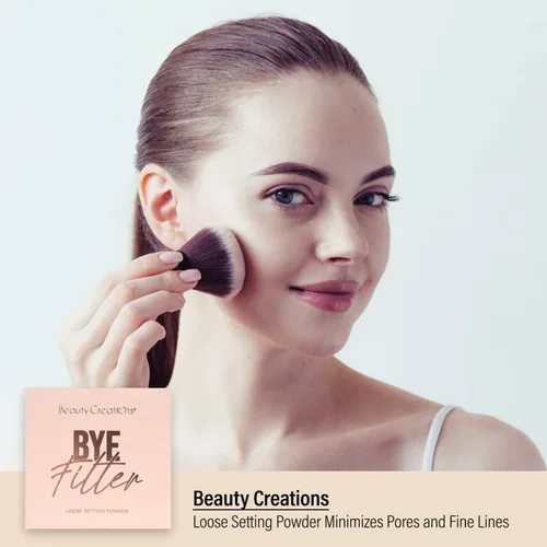 Miniatura 6 de Beauty Creations - Polvo de ajuste suelto que minimiza los poros y las líneas finas, acabado mate, maquillaje facial natural, Honey Me