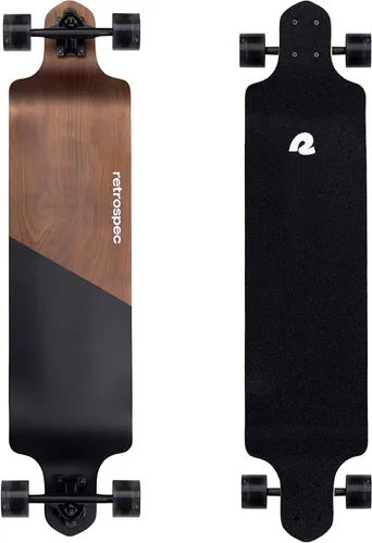 Miniatura 7 de Retrospec Tidal Drop Down Longboard - 41" Extra Wide Stable Deck, 9-Ply Canadian Maple, ABEC-9 Bearings, 85A PU Wheels, Reverse Kingpin Trucks for