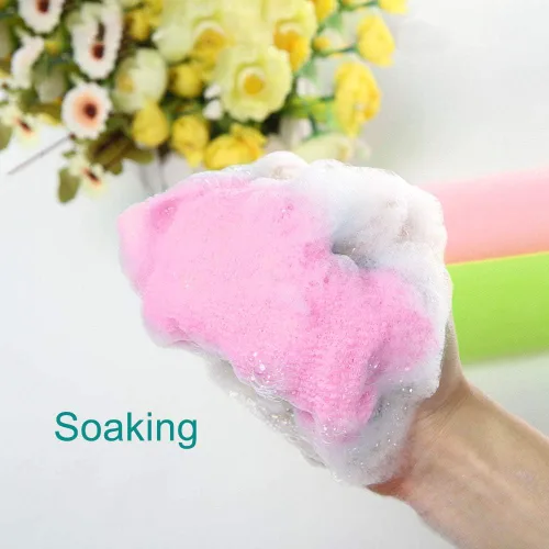 Miniatura 6 de Meetory 6 toallas de baño de nailon exfoliante, 35 pulgadas (35.4 in), toalla de baño de piel de belleza, masaje para mujeres y hombres