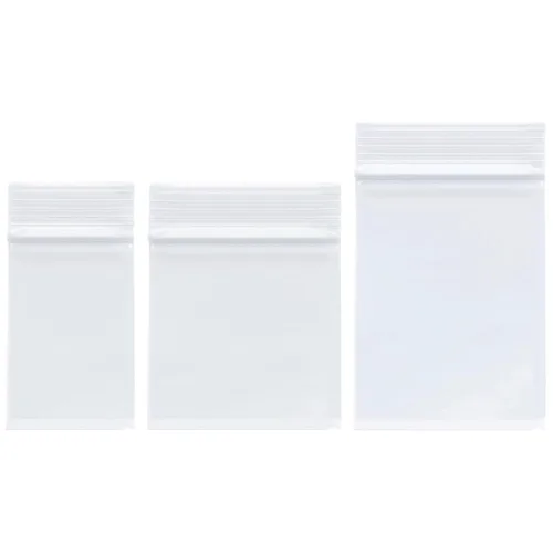 Miniatura 11 de Plymor 3" x 5" (100), 4" x 6" (100), 5" x 8" (100), Paquete Variado de 4 Mil de Grosor, Bolsas de Plástico Resistentes con Cierre de Cremallera