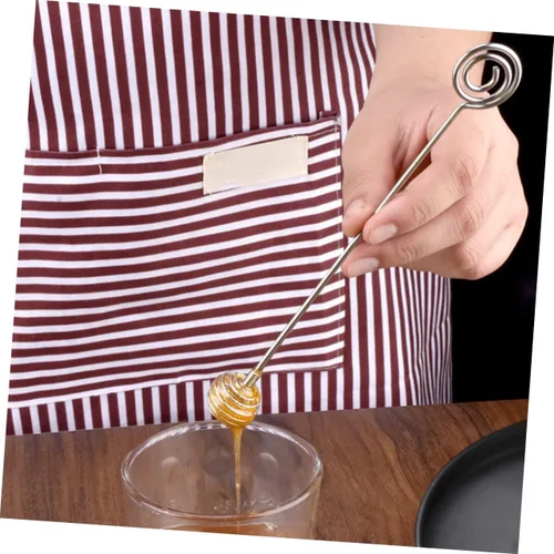Miniatura 3 de Agitador de miel de acero inoxidable de grado alimenticio con asas cómodas para cócteles, cucharas de miel, palitos de agitación de mermelada, 3 uds