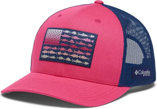 Miniatura 128 de Columbia - Gorra de malla con bandera con árboles unisex para adultos, corona alta