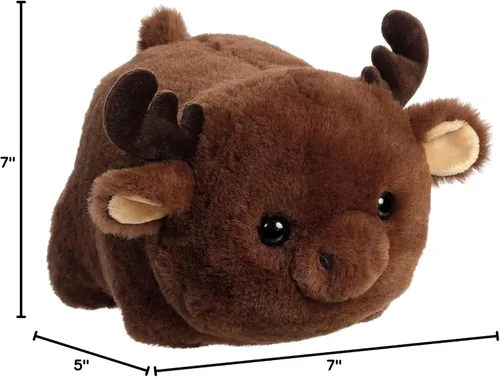 Miniatura 6 de Aurora Adorable Spudsters Morty Moose - Animal de peluche – Forma redonda que hace que los abrazos reconfortantes – Perfecto para niños de todas