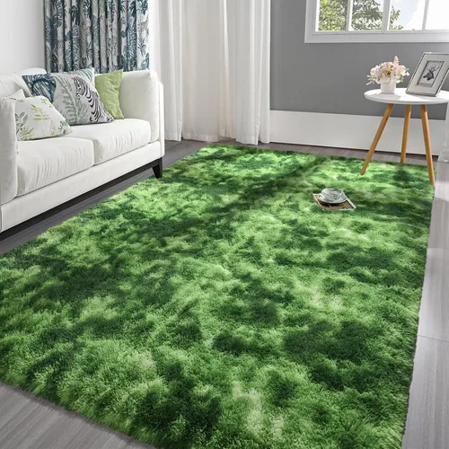 Miniatura 10 de Pettop Alfombra de Área Esponjosa Azul Marino para Dormitorio Sala de Estar, 4x6 Pies Alfombras Suaves de Felpa Mullidas y Peludas para Niñas Niños