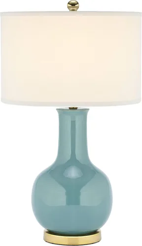 Miniatura 10 de SAFAVIEH Lighting Collection Paris - Lámpara de mesa moderna de cerámica verde de 28 pulgadas para dormitorio, sala de estar, oficina en casa