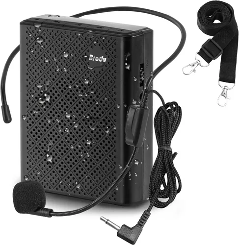 Amplificador de voz para profesores con micrófono con cable y cintura, megáfono portátil recargable para aulas, discursos, guía turístico,