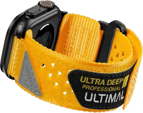 Miniatura 16 de ULTIMAL Compatible con Apple Watch Series 3/2/1 11/10/9/8/7/6/5/4/SE/SE2/SE3, Correa de nailón con bandera de estrellas y rayas tejida para hombres