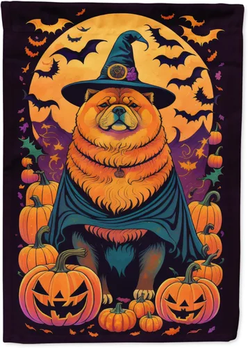 Miniatura 29 de Caroline's Treasures DAC1466GF - Bandera decorativa para jardín de Halloween de Affenpinscher Witchy para jardín, decoración para patio exterior