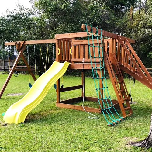 Miniatura 2 de BeneLabel Red de carga de escalada de 30 x 139 pulgadas, red de escalada al aire libre para niños, cuerda de nailon sin nudos, red de escalera