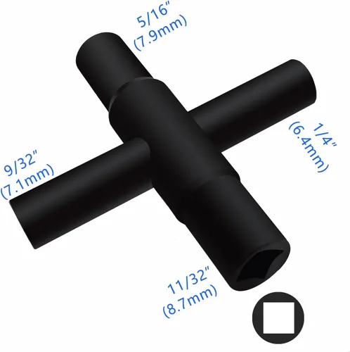 Miniatura 4 de Llave de cierre de agua Sillcock de 4 vías, 1 paquete, acero 40 Cr