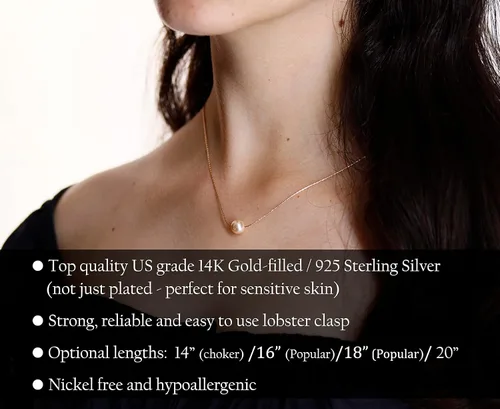 Miniatura 52 de Collar de hija relleno de oro de mamá o papá, collar clásico de perlas blancas con mensaje significativo, listo para regalar