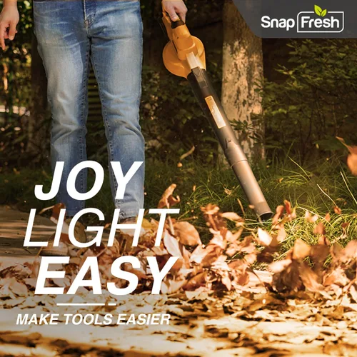 Miniatura 7 de SnapFresh Soplador de hojas inalámbrico Soplador eléctrico de hojas de 20 V con batería de 2.0 Ah y cargador Soplador de hojas ligero de 2
