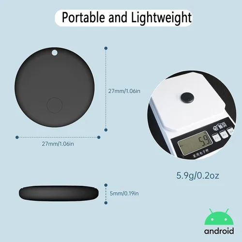 Miniatura 3 de Rastreador Bluetooth Android - Paquete de 2 localizadores de artículos que funcionan con Google Find My App (solo para Android), etiqueta