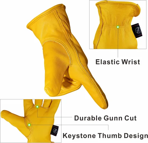 Miniatura 3 de Guantes de trabajo de invierno cálidos Kim Yuan con forro 3M Thinsulate, perfectos para jardinería/corte/construcción/motocicleta, 1 par