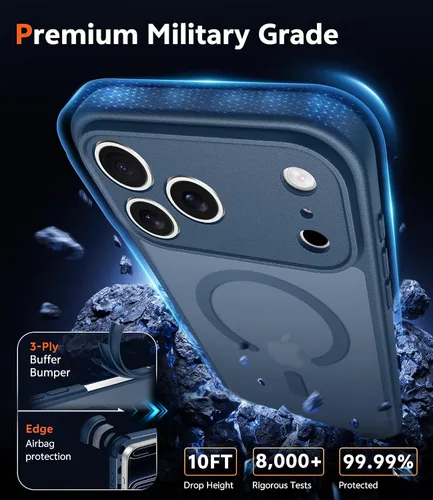 Miniatura 1644 de FNTCASE Funda para iPhone 13 Pro-Max: Fundas magnéticas transparentes compatibles con Magsafe Slim anti amarillamiento protección contra caídas