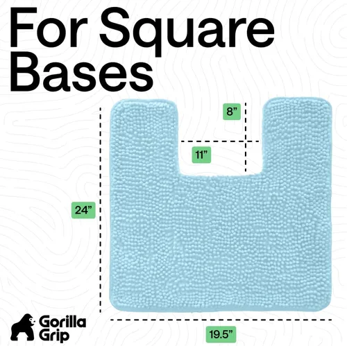 Miniatura 357 de Gorilla Grip - Tapete de baño de felpilla gruesa, suave y absorbente, secado rápido, de microfibra, con reverso de caucho, para piso de ducha, Nube