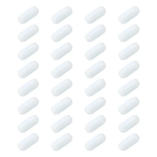 Miniatura 7 de MECCANIXITY Agitador magnético mezclador barra de agitación barra 0.394 in/0.39 "cilindro forma PTFE recubrimiento imán blanco para laboratorio 32