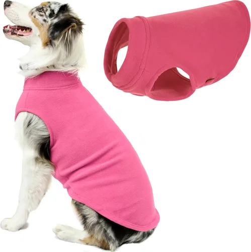 Miniatura 35 de Gooby - Chaleco de Vellón Elástico, Chaleco de Vellón Tipo Pullover Chaqueta Suéter para Perros, Azul Argyle, Extra Pequeño