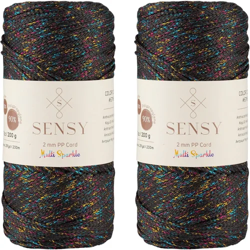 Miniatura 149 de Sensy Premium Cuerda de Poliéster de 2mm 251 Yardas Cuerda de Polipropileno 100% Cordón de Macramé 2mm Cordón para Bolsa de Ganchillo Cuerda