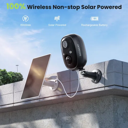 Miniatura 3 de Cámaras de seguridad inalámbricas para exteriores, almacenamiento en la nube gratuito, cámara WiFi de 2.4 GHz inalámbrica para exteriores, cámaras