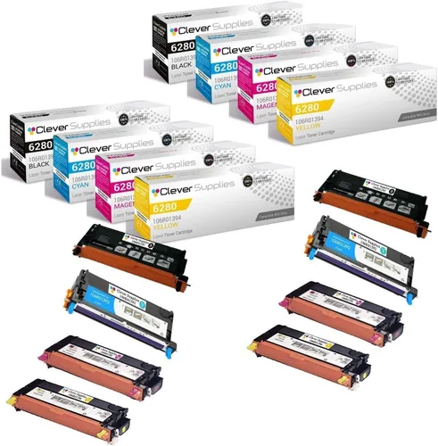 Miniatura 341 de CS compatible Xerox Phaser 6510/WorkCentre 6515 (106r03480) 2 cartuchos de tóner negro para Phaser 6510, WorkCentre 6515 2 negro