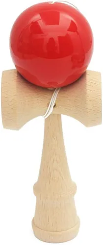 Miniatura 3 de Pelota de juguete para deportes al aire libre de madera para adolescentes, bola de Kendama, pintura de PU de 7.3 in, cuerdas profesionales para Negro