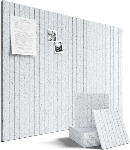 Miniatura 56 de Tablero de anuncios de fieltro grande de 36 x 24 pulgadas, alternativa al tablero de corcho – Paquete de 6 con 40 pestañas adhesivas extraíbles