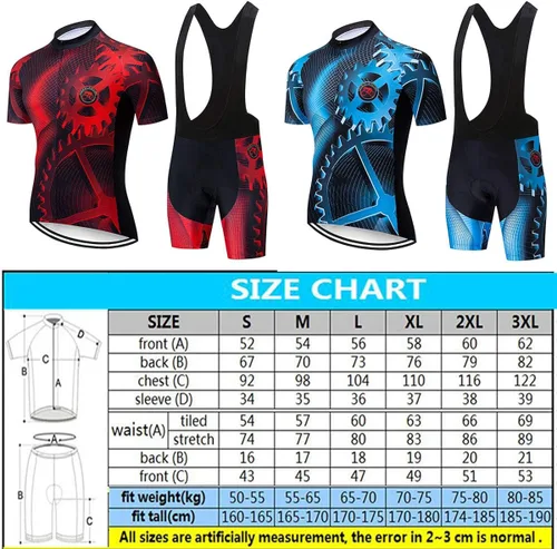 Miniatura 5 de CHAOS MONKEY Conjunto de camiseta de ciclismo para hombre, ropa de ciclismo de carretera, pantalones cortos acolchados, camisas de bicicleta