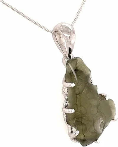 Miniatura 4 de Collar con colgante de Moldavita pulido por Stones Desire