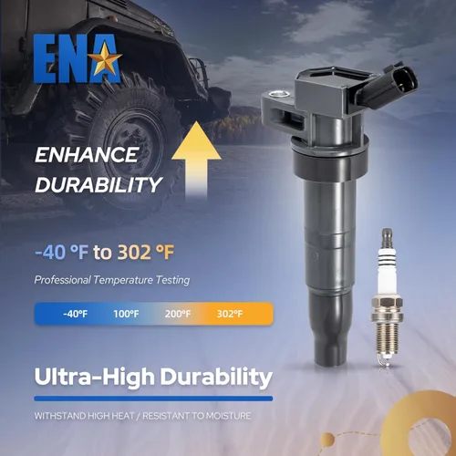 Miniatura 3 de ENA Juego de 4 bobinas de encendido y 4 bujías de platino compatibles con Kia 2009 Optima 2007 2008 Rondo 2.4L L4 repuesto para C1667 UF611