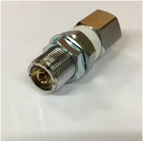 Miniatura 3 de Perno SO-239 de latón cromado resistente para radio CB o antena de radio HAM (a granel)