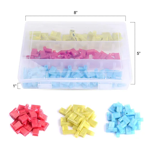 Miniatura 7 de Nilight 50047R - Juego surtido de conectores de terminales de crimpado eléctricos de calibre 110 Uds. de nailon con aislamiento para mujer